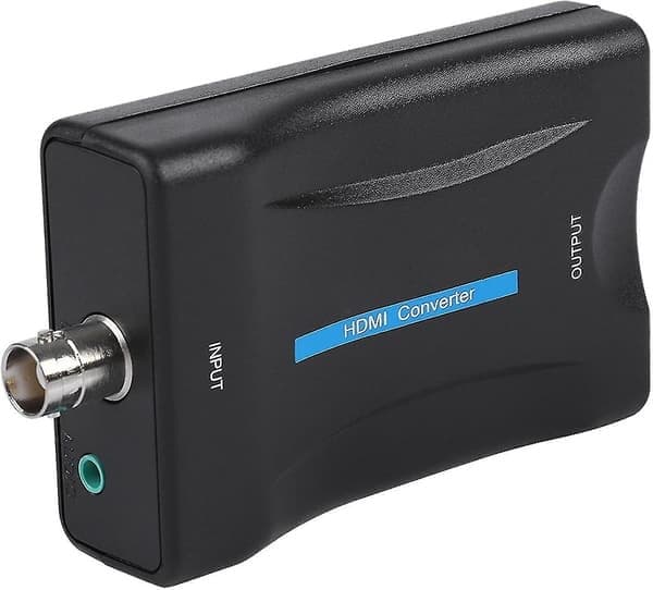 Koaksial til HDMI-adapter BNC til HDMI-konverter Koaksial til TV-antennekonverter 1080p/720p HD-skærm Videoadapter Overvågningsmonitor