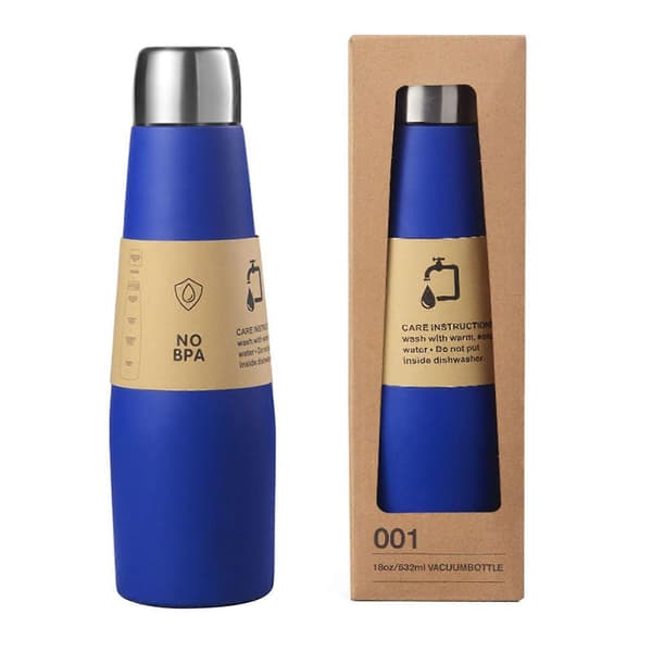 2026 NY Gradient 304 Rustfritt Stål Hoppekopp Lekkasjesikker Isolert Vannflaske 532ml (18 OZ). Blå blue