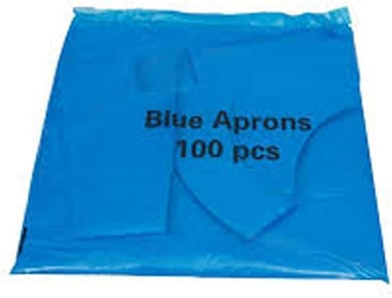 Engangs flattpakkede plastforklær x100 - Blått forkle - Industri/Arbeid - Unisex-voksne (70*140cm)