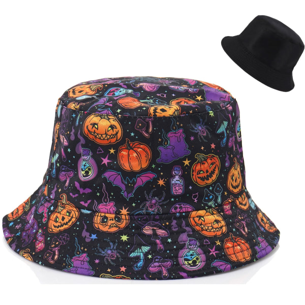 Halloween Bucket Hat Beach Sun Hat Rolig fiskehatt för kvinnor, vändbar  dubbelsidig slitage 6249 | Fyndiq