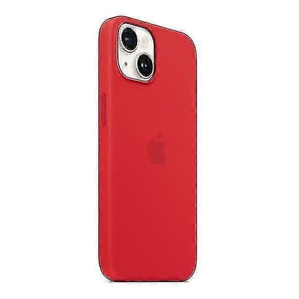 Silikonfodral kompatibelt med iPhone 14 - Mjukt, stötsäkert, smalt skyddsfodral rött rött Red