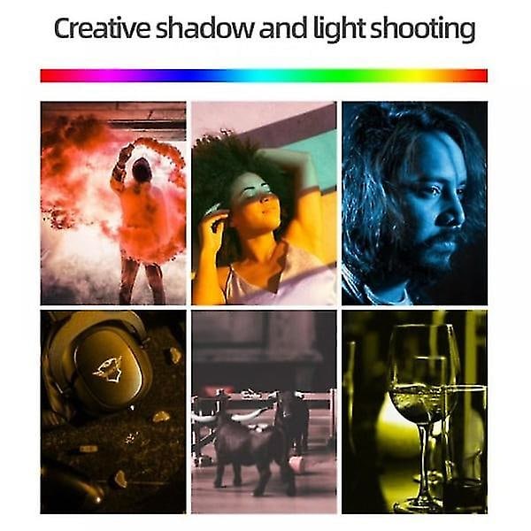 Bordlampe \"Sunset\" med 16 RGB farver fjernbetjening Sort