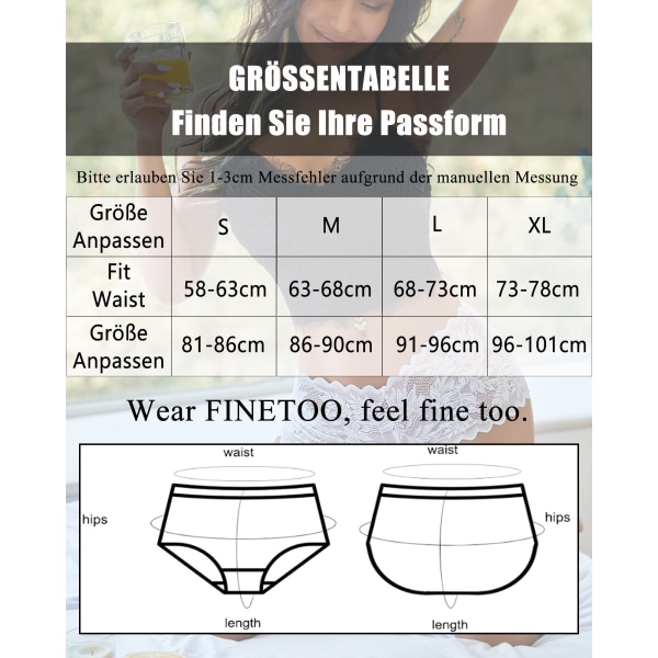 Pakke med 5 Kvinder Blonde Sexet Undertøj til Kvinder Bløde og behagelige trusser Boxershorts Hipster Trusser Lingeri Multipack