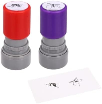 BOXOB 2 stk myggstempelvits, selvfarget knust myggstempel