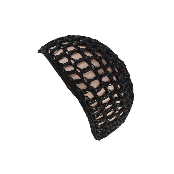 Hårnet - Håndlavet hæklet hårnet til beskyttelse under søvn og styling, kufi-hat, hårnet, hårfanger i forskellige farver Sort Black