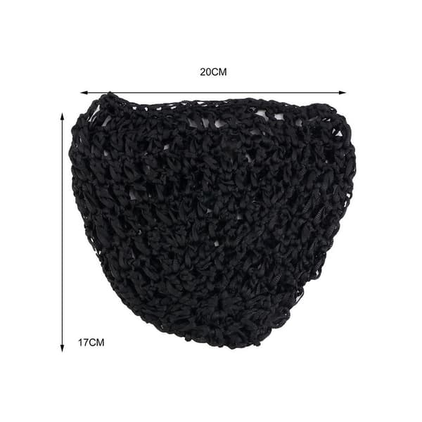 Hårnet - Håndlavet hæklet hårnet til beskyttelse under søvn og styling, kufi-hat, hårnet, hårfanger i forskellige farver Sort Black
