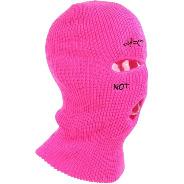 3-reikäinen Balaclava-hiihtohuppu moottoripyöräilyyn ja ulkoilulajeihin (tummanpunainen)