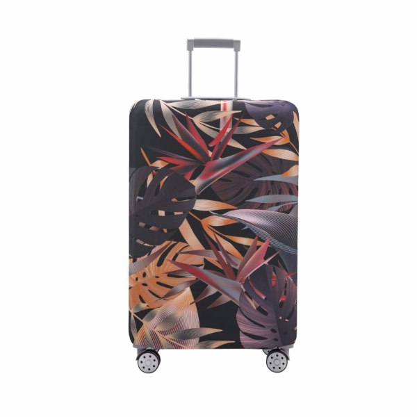 Cover Tvättbart resväskaskydd anti-scratch cover Passar 18-32 tums bagage (höstlöv, L)