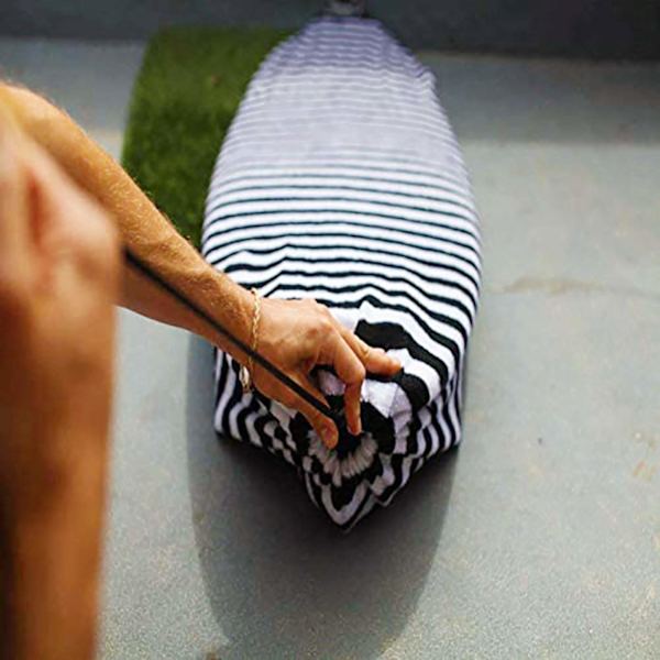 Surfboard Sokk Trekk, Hurtigtørkende Stretch Surfboard Bag Med Snøring Lukking & Polstret Nese Beskytter Surfing Tilbehør 230X50CM Rosa