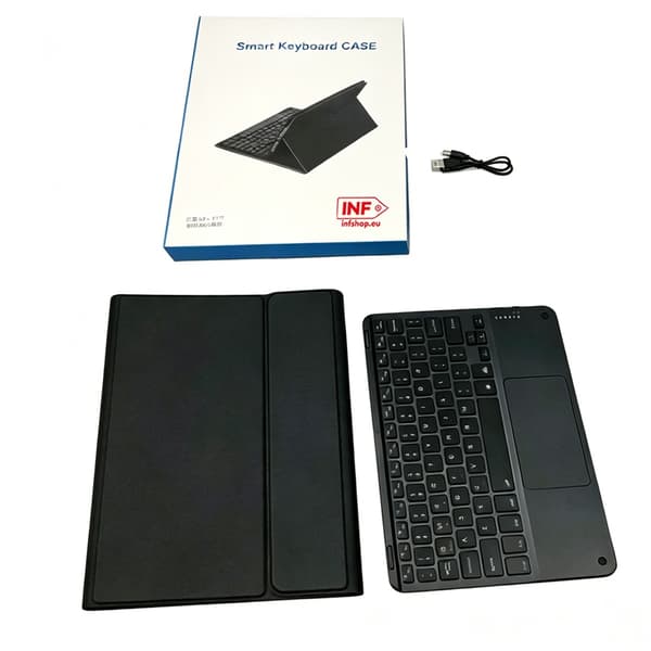Bluetooth-tastaturdeksel med berøringsplate og bakgrunnsbelysning - Kompatibel med Samsung Galaxy Tab A9+ (11-tommer)