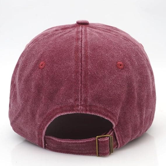1 stk baseballcaps for kvinner, blomsterbrodert vasket bomullshatt, vinrød wine red