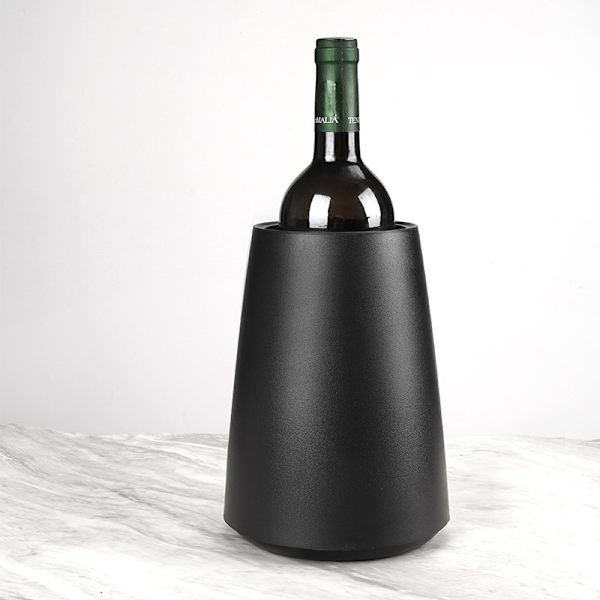 Vinflaskhållare Champagne Hink Vinställ Vinkännares Present Svart
