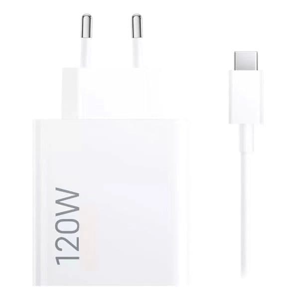 FOR Xiaomi-kompatibel 120W HyperCharge Combo, Type-A EU-plugg hurtiglader (1M) 120W