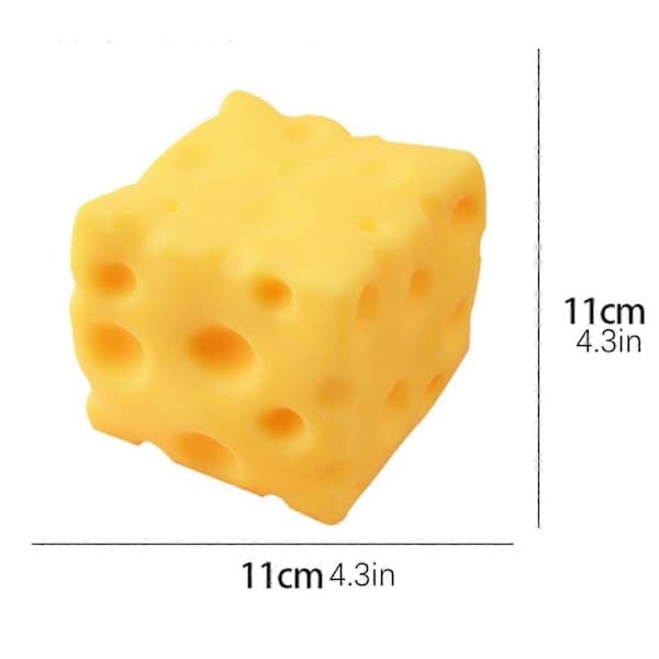 3D Gul Ost Squishy Langsomt Stigende, Squishy Klemme Osteblok, Blødt Nyheds Legetøj, Stressbolde til Voksne i Bedring