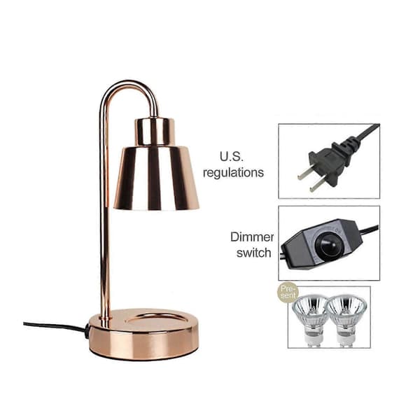 Aromaterapi Smeltende Vokslampe Dimbar Nattlys Bord Stearinlysvarmer gull 110v gold