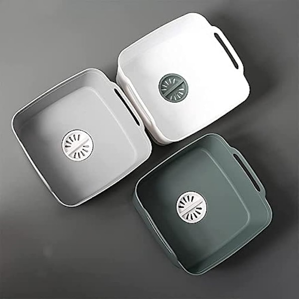 Køkken mobil dræn kurv plastik grøntsag vask kurv frugt opbevaring kurv multi-funktion vask opbevaring kurv