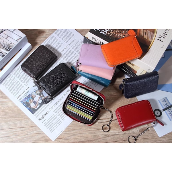 Kreditkortholder RFID-beskyttelse Wallets Slim Mini Pung til rejse Debitkort & Pengearrangører Møntpung til kvinders gave pink