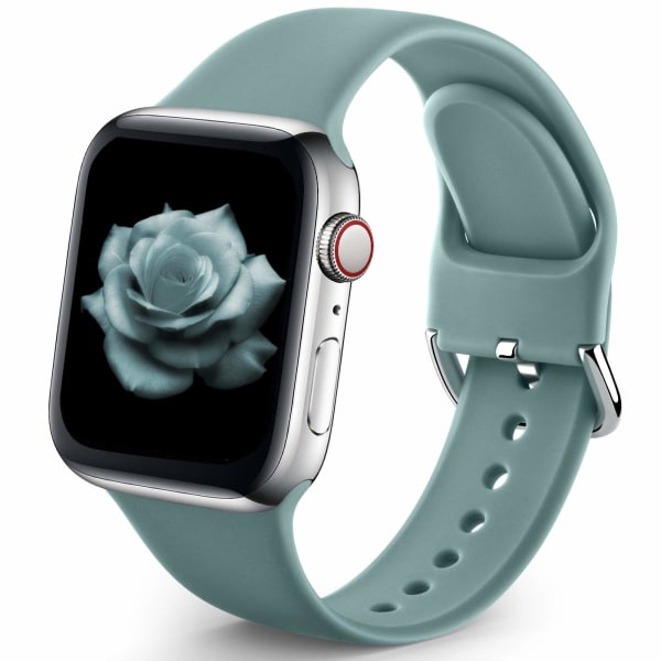Sportband kompatibelt med Apple Watch iWatch-band 42 mm 44 mmS/M för kvinnor män, armband med mjuk silikonrem, kaktus