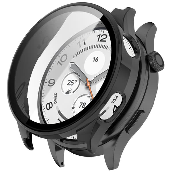 Beskyttende PC-etui med hærdet glas til Xiaomi Watch 5 - Fuld dækning sort Black