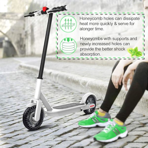 2 stk. 8,5 tommer massive dæk til elektrisk scooter, 8 1/2 x2 scooter dæk, 50/75-6,1 dæk kompatibel med Xiaomi Pro 2 / M365 / M365 Pro / 1S / 3/3 Lite 2pcs