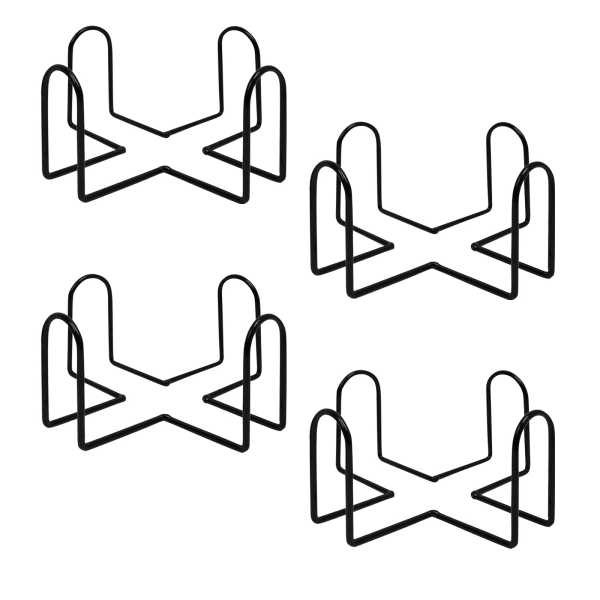 Underläggshållare, 4 st metallhållare för fyrkantiga eller runda underläggsset Dekoration av hyllor i smidesjärn