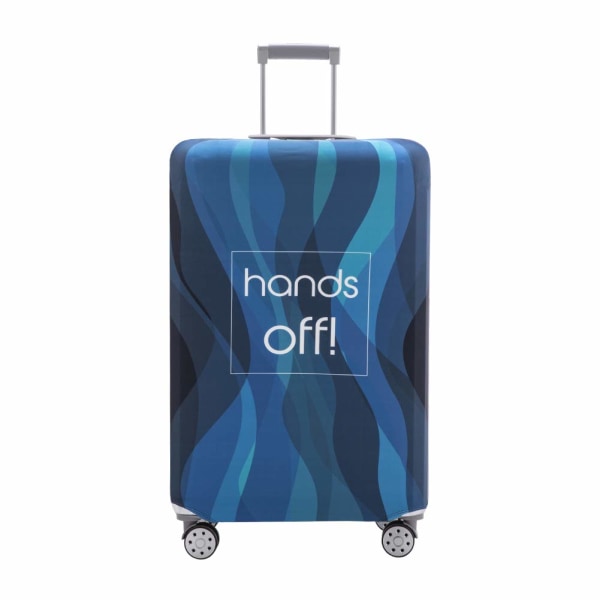 Cover Tvättbart resväskaskydd anti-scratch cover Passar 18-32 tums bagage (blå rand, S)