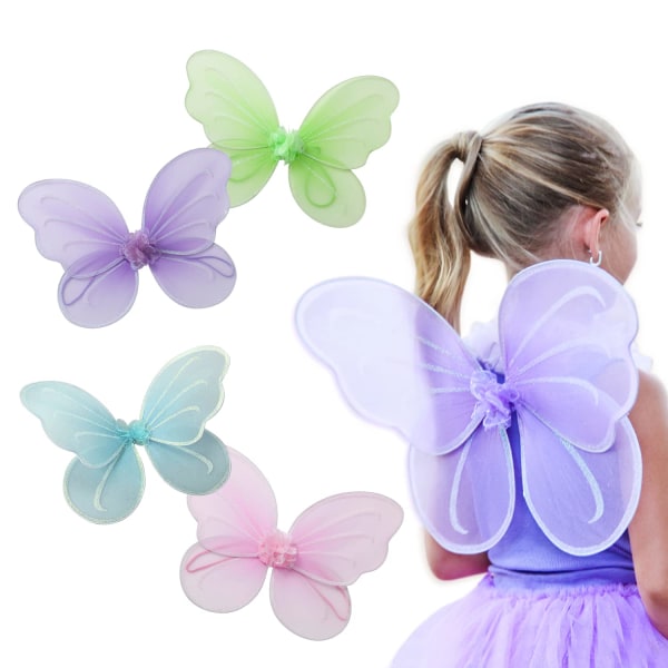 Jenters fe-, engel- eller sommerfuglvinger – Pakke med sett med vinger