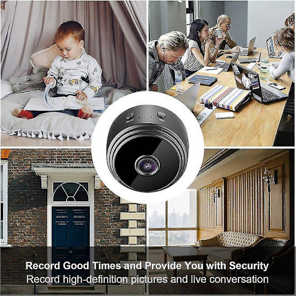 3pack Mini Wifi-kameror, trådlösa kameror med ljud och video live-feed, Hd 1080p hem