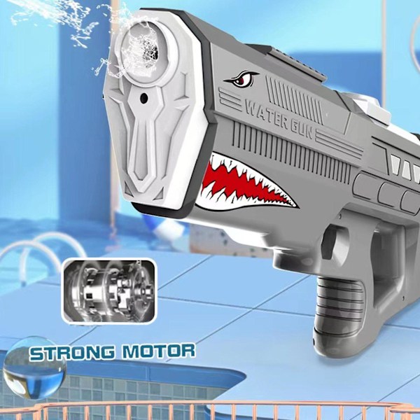 Elektrisk vattenpistol för vuxna och barn, automatisk med hög kapacitet grey