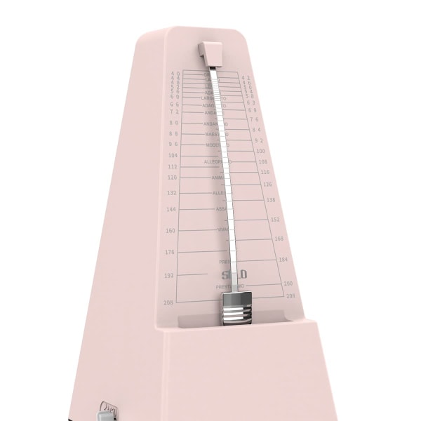 Mekanisk metronom høylyd pianotromme fiolin gitar saksofon makron (rosa)