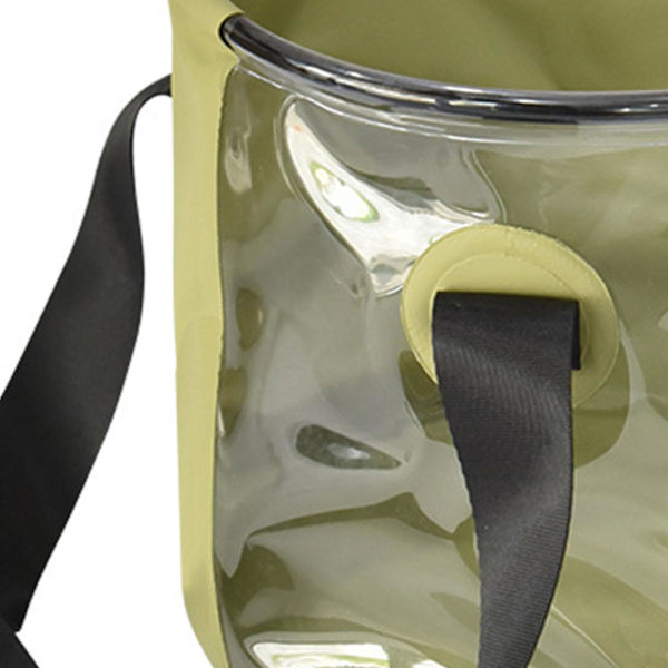 10L Fällbar Vattenhink Outdoor Camping Fiske Genomskinlig Hink Bärbar Fällbar Vattenförvaringsväska
