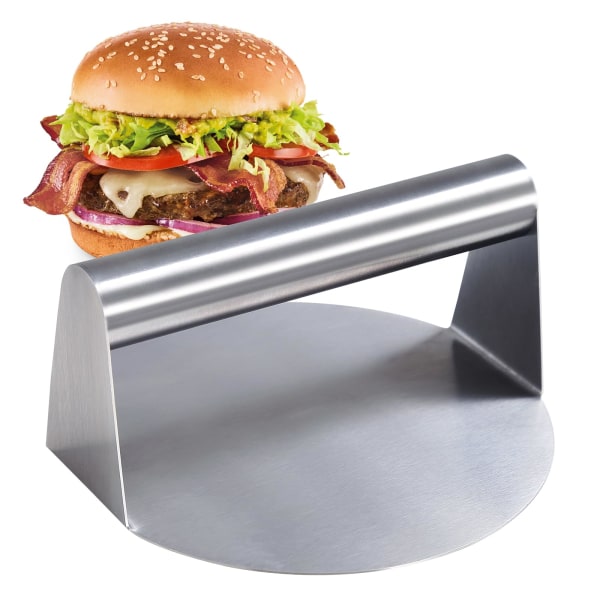 Grillipelisi 304 ruostumattomasta teräksestä valmistetun Smash Burger Pressin kanssa – 5,5" Burger Smasher ja Purista täydellinen Smash Burger Experience!