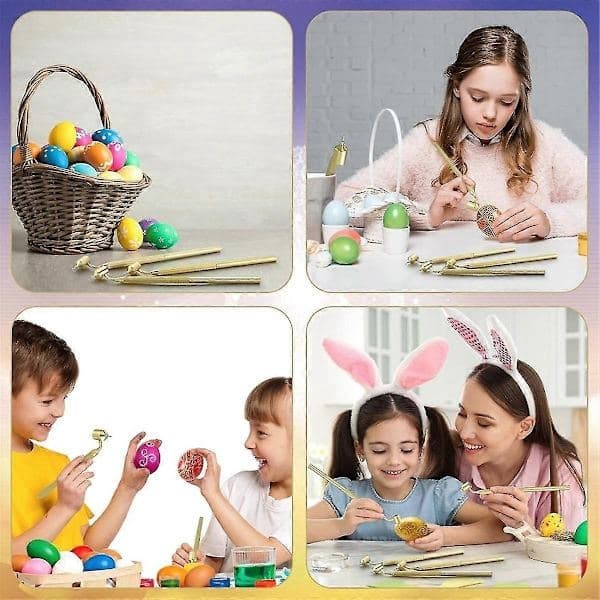 Sæt med 3 Pysanka voks tegnepenne til dekorativ kunst til påskeæg Pysanky tilbehør