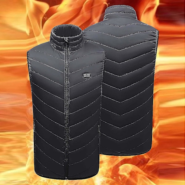 Oppvarmet Varmekåpe for Kvinner UK Oppvarmet Kroppsvarmer 3 Justerbare Temperaturer Elektrisk Oppvarmet Vest USB Oppladbar Oppvarmet Jakke S