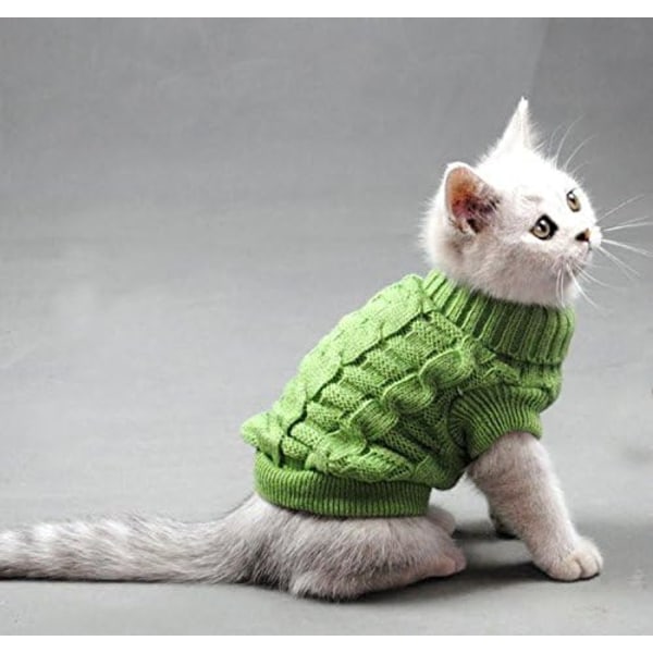 Pet Cat Sweater Kattungekläder för katter Små hundar,Polotröja Kattkläder Pullover Soft Warm,fit Kitty,Chihuahua,Teddy,Pudle,Pug