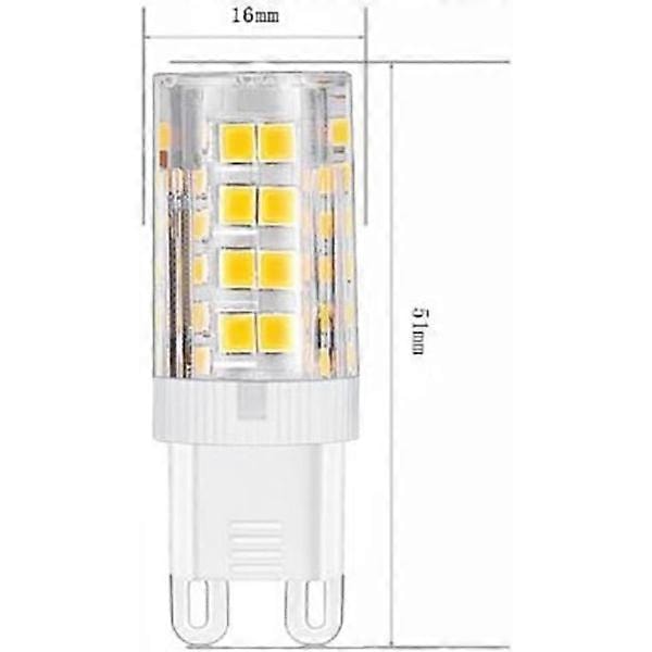 G9 LED-lamput, lämmin valkoinen 3000K 5W G9 LED, 10 kpl pakkaus