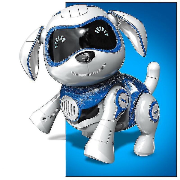 RC Smart Robot Hund Elektrisk Trådlös Fjärrkontroll Leksak Sjung Dans Gå blue