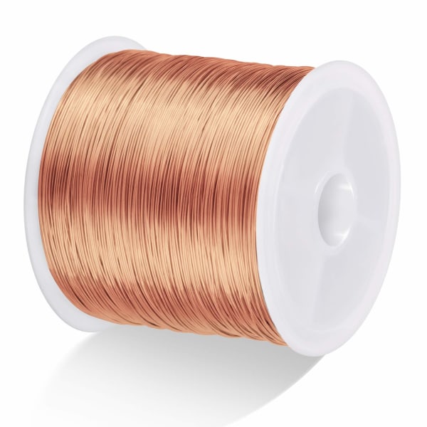 328 fot smykketråd håndverkstråd 26 gauge anløpsbestandig smykkeperletråd kobberperletråd 0,4 mm X 100 m (rose gull)