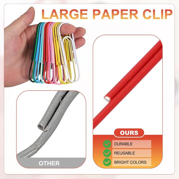 10 cm / 4 tum extra stor gem, 12-pack, för dokument DIY-hantverk hemmakontor, röd red