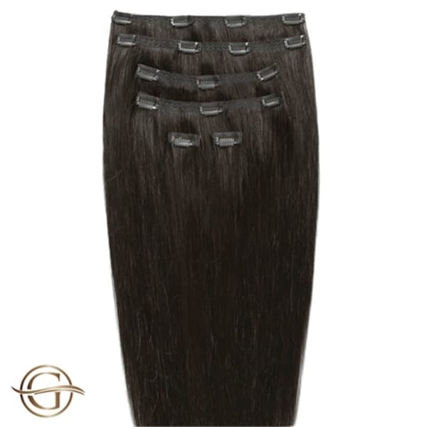 Gold24 Clip on löshår 2# mörkbrun - 60 cm