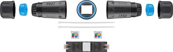 Utendørs (IP68) nettverkskabeltilkobling, CAT 6A UTP uskjermet