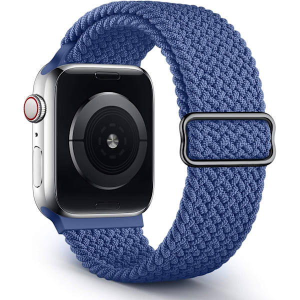 Flätat armband kompatibelt med Apple Watch-armband 38 mm 40 mm 41 mm Justerbara mjuka stretchiga elastiska armband kompatibla med iWatch Series blue 38/40/41MM