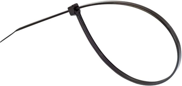 Buntebånd svart, 100-pakning strips 10 cm lang, 100 mm x 2,5 mm 100*2.5mm black