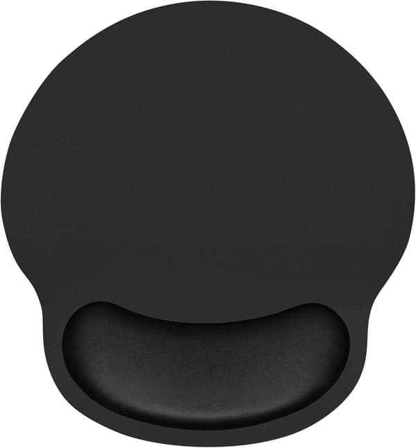 1 stk musematte med håndleddsstøtte, 2-i-1 ergonomisk musematte med håndleddsstøtte, søt skrivebordsdekor, svart (8,66*9,65 tommer) black