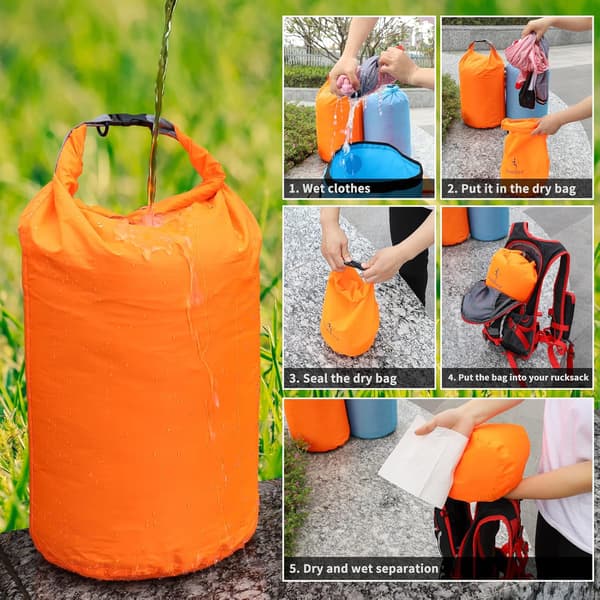 2 stk. lette tørrposer vanntett flytende pose drivpose Ultimate tørrpose (blå, 10L) 10L blue