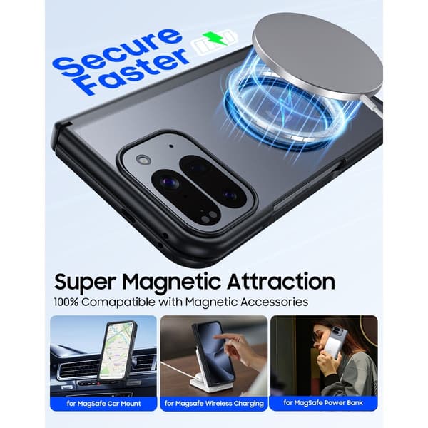Google Pixel 10 Pro Fold Fodral med Magnetisk Ring & Inbyggt Skärmskydd