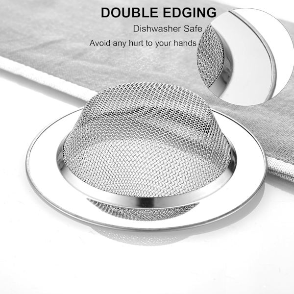 2 st diskhossil i rostfritt stål, diskhossil med stor bred kant 4,5\" diameter - 2-PACK