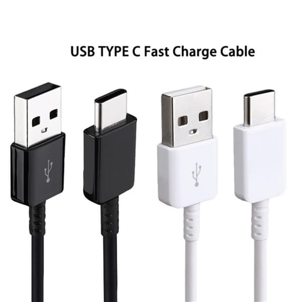 2-pak TIL Samsung 1,2 m ekstra langt USB-C opladerkabel hvidt