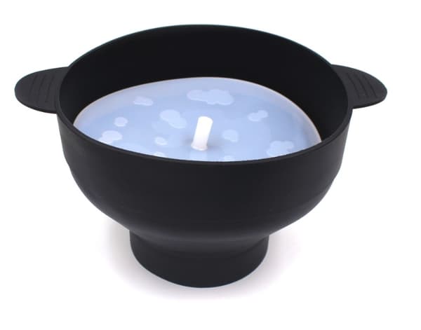 Kokoontaitettava silikoninen popcornkulho, musta black