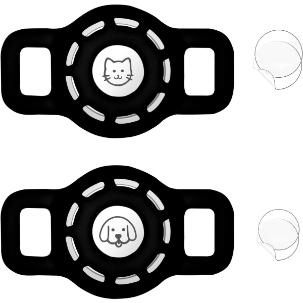 Cat Halsbandshållare för Apple Air Tag Cat Halsbandshållare inom 1/2 tum, 2 Pack för Apple AirTag Collar Small och 2 Pack AirTag Protector